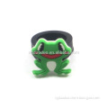 Customized rubber pvc cute finger ring with frog design